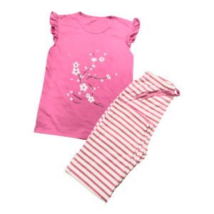 Girls Pink T-shirt Pajama set